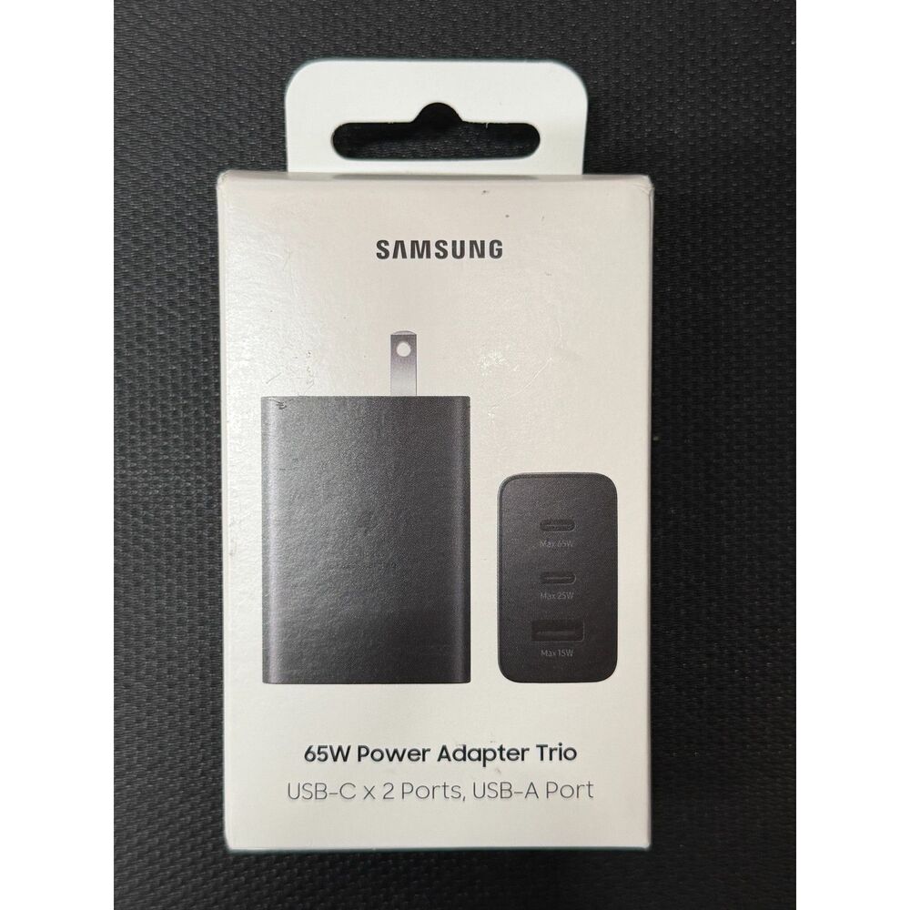 65W Samsung Trio Adapter, Black (Cable not included) NEW